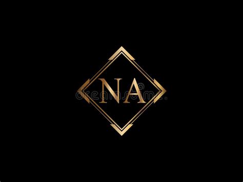 Letter Na Logo Initial Letter Design Vector Luxury Color Stock Vector