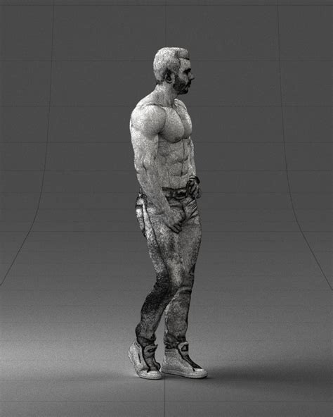 Naked Torso Man D Model By Dfarm