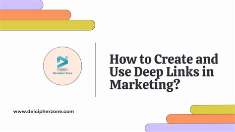 create deep links       marketing