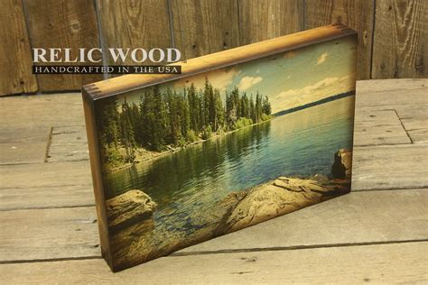 Clear Mountain Lake Handcrafted Wall Art