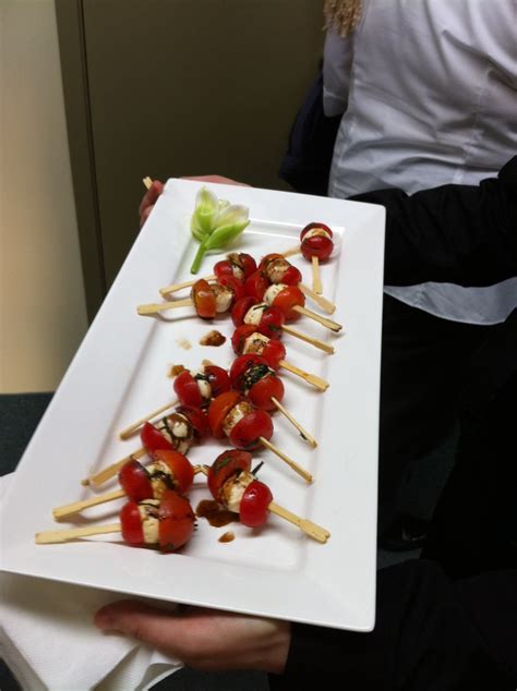 Tomato, Basil & Bocconcini skewers with a balsamic reduction. | Recipes ...