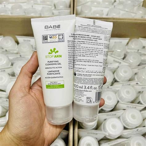 Sữa Rửa Mặt Babe Stop AKN Cleansing Gel 100ml 200ml Chính Hãng Da Liễu Shop