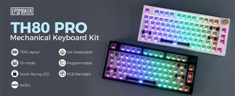 EPOMAKER TH Pro Keys Hot Swappable Triple Mode Mechanical Gaming Keyboard PCB Mounting