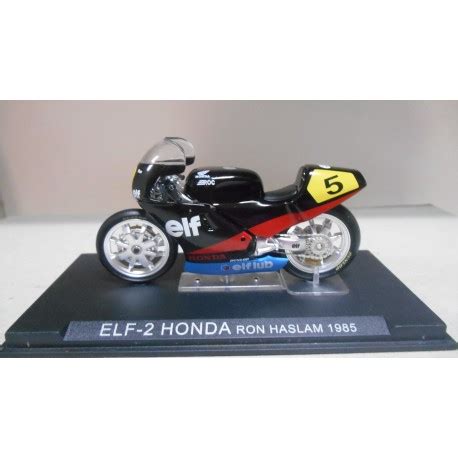 ELF 2 HONDA RON HASLAM 1985 MOTO BIKE 1 24 ALTAYA IXO BCN STOCK CARS