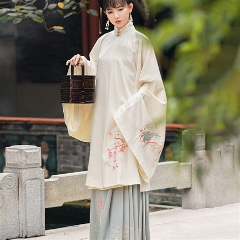 Mandarin Collar Aoqun Set For Fall Winter Ancient Chinese Traditional