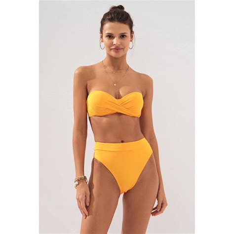 Pierre cardin balenli bikini sarı U14472004 MayoCenneti