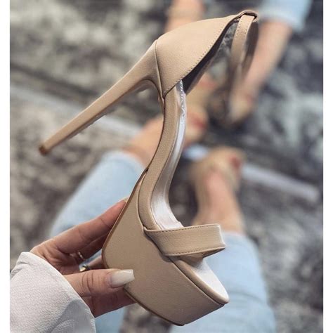 Sandália Meia Pata Salto Fino 15 cm Nude em Promoção Ofertas na Americanas