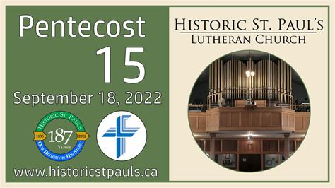 September Pentecost Historic St Pauls Lutheran