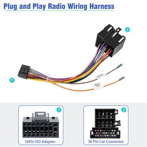 Jayubien Adaptador de arnés de cableado estéreo Android de 16 pines