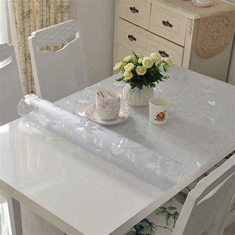 Zuoanchen Tablecloths Rectangle Clear Plastic Tablecloth Pvc Waterproof Kitchen Dining Glass