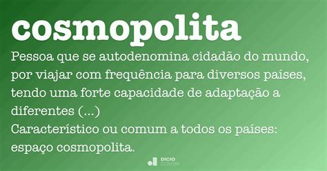 Significado Da Palavra Cosmopolita