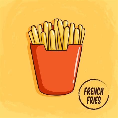 Premium Vector Tasty French Fries Clip Art