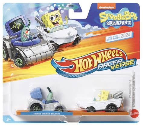 Hot Wheels Racer Verse SpongeBob And Plankton 2 Pack HRT55 R HotWheels