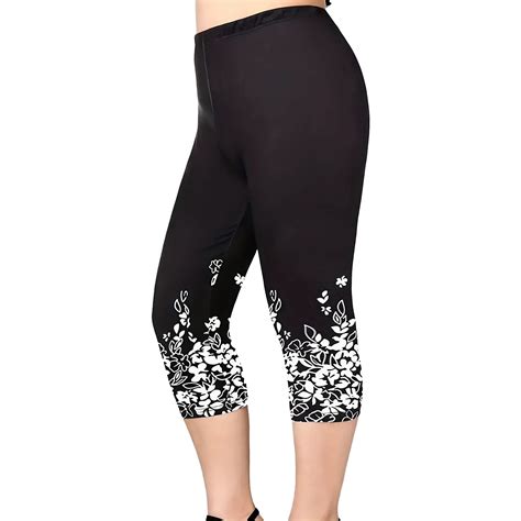 Uuszgmr Yoga Pants For Women Floral Print Buttock Lifting Slim High