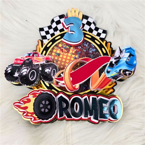 Hot Wheels Cake Topper Etsy