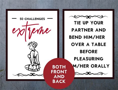 Sexy Valentine Sex Games Kinky Sex Game 50 Extreme Sex Challenges BDSM Couples Game Etsy