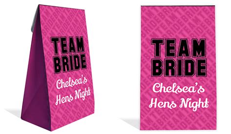 Team Bride Hens Night Personalised Gusset Favour Bag