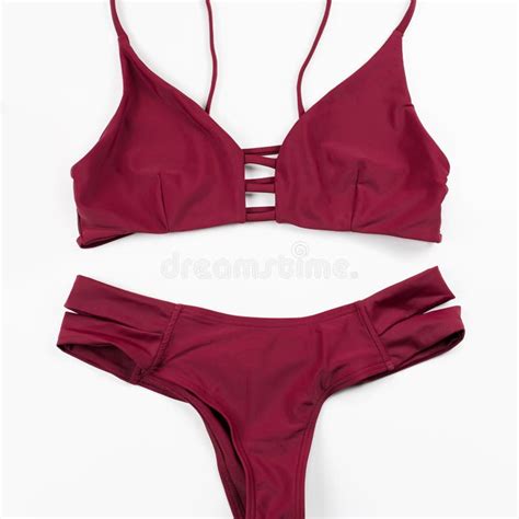 Fondo De Las Vacaciones De Verano Concepto Tropical Del Verano Con El Bikini Rojo En El Fondo