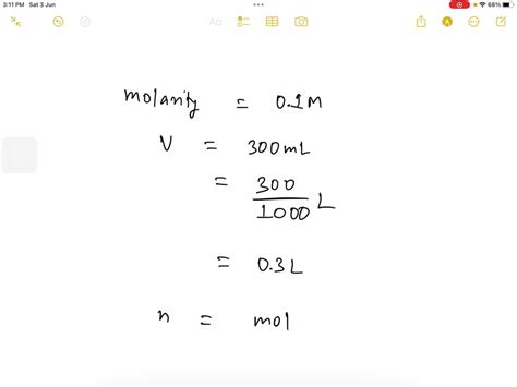 SOLVED: create a 0.1 M solution of NaOH. Using the molar mass of NaOH