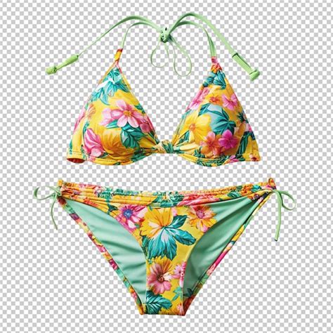 Bikini d été sur isolé sur fond transparent PSD Premium généré à base dIA