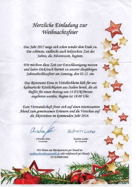 Einladung Weihnachtsfeier Vorlage Word