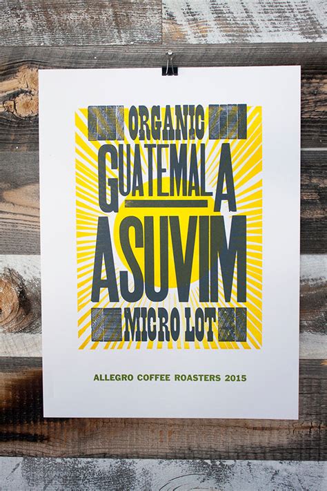 Letterpress Posters for Allegro Coffee Roasters – Dogs & Stars