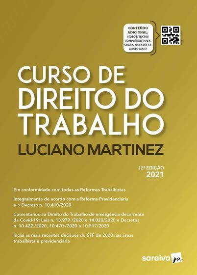 Curso Direito Do Trabalho - Livro - Curso de Direito do Trabalho - 12ª Edição 2021 - Livros de ...