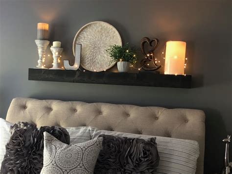 Floating Shelf Over Bed