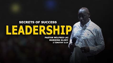 Leadership Pastor Wilfred Lai Morning Glory YouTube