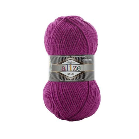 Пряжа ALIZE Superlana midi, АЛИЗЕ Суперлана миди, якро-розовый (209), 5 ...