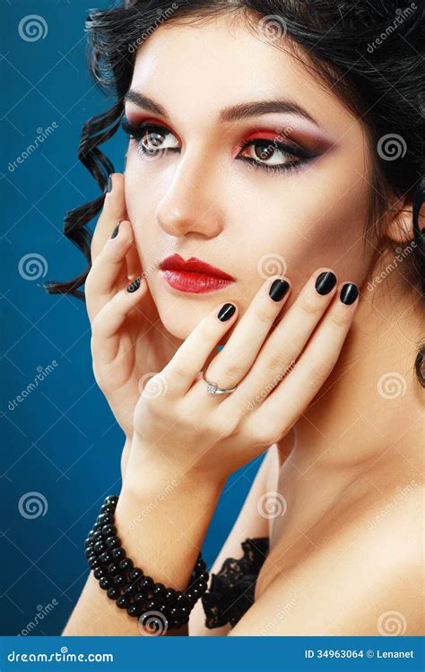 lady vamp style stock photo image  beauty latin fashion
