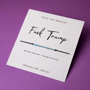 Fuck Trump Morse Code Bracelet Activist Bracelet Friendship Bracelet Best Friend Gift