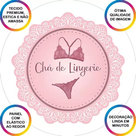 Painel De Festa Chá De Lingerie Rosa x Parcelamento sem juros