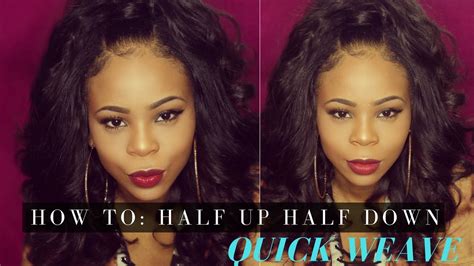 How To Half Up Half Down Ponytail Quick Weave Simone Sharice Youtube