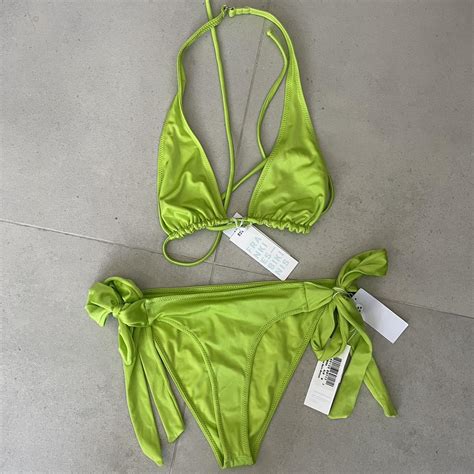 Frankies Bikinis BNWT Green Bikini Paid Over Depop