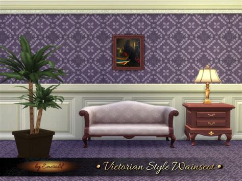 The Sims Resource Victorian Style Wainscot By Emerald • Sims 4 Downloads