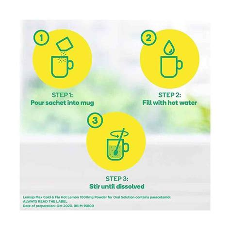 Lemsip Max Cold Flu Hot Lemon 1000mg 5 Pack Inish Pharmacy Ireland