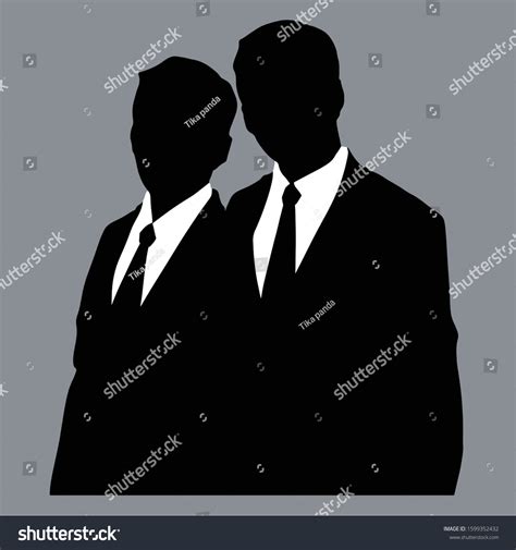 Silhouettes Gay Couple Vector Stock Vector Royalty Free 1599352432 Shutterstock