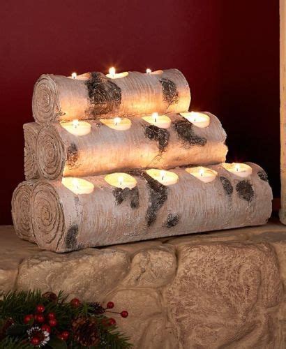 Diy Birch Wood Log Candle Holders Guide Patterns