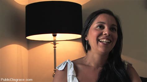 Beautiful Brunette Is Blindfolded And Lead Fully Naked Through The Center Of Tow Porn Pictures