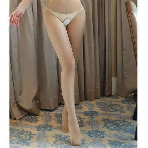 Collants Rotiques Lingerie Beige Entrejambe Ouvert Nylon Femme Cdiscount Boutique