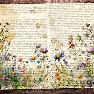 Wild Flowers Collage Pages Wildflower Bundle Wildflower Painting