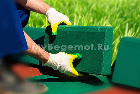 Бордюр из резиновой крошки, 50x21 см. Резиновая плитка из крошки ...