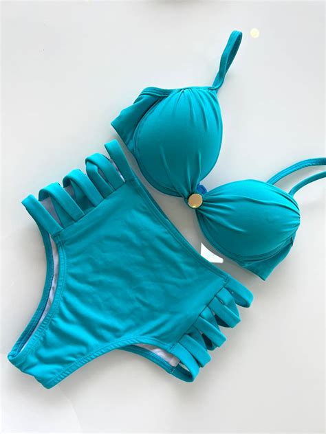 Biquíni Meia taça Hot Pants Azul Turquesa Chlorella Praia Loja Online de Biquínis e toda