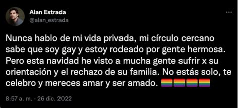 Soy Gay La Revelaci N Del Actor Alan Estrada Que Acompa Con Un Poderoso Mensaje M S Vip