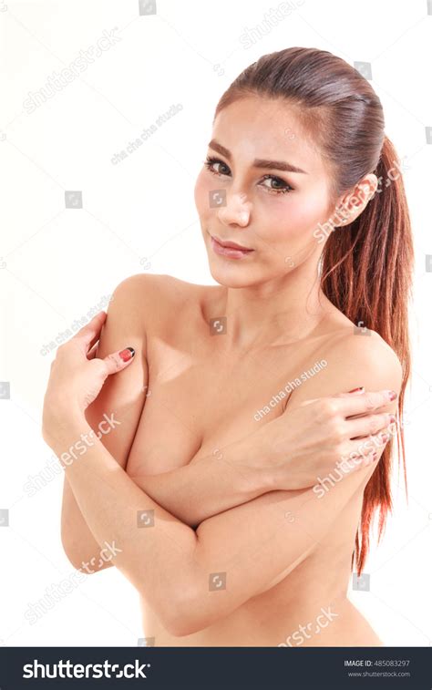 Portrait Nude Woman Covering Her Breast Stock Photo Shutterstock