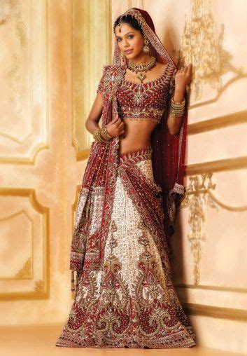 White And Red Indian Wedding Dresses