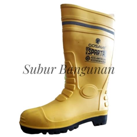 Jual Sepatu Boot Karet Safety Gosave Sparta Ujung Besi Steel Toe Proyek