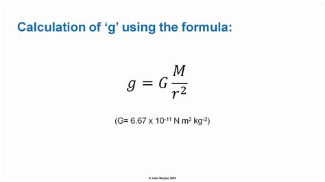 Gravity Physics Formula