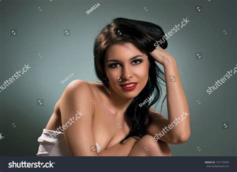 Portrait Beautiful Naked Brunette Stock Photo Shutterstock